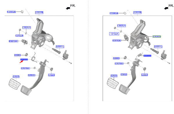 32815G2110 - Hyundai Kona Electric MK1 Brake Pedal Return Spring Left Handlebar 32815G2110 NEW