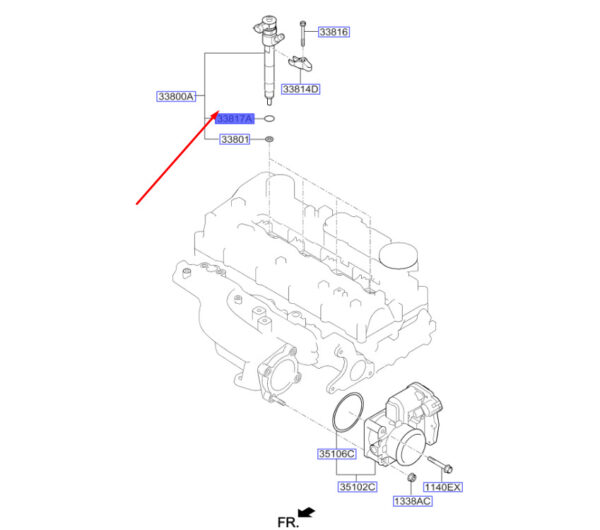 338172F600 - KIA SPORTAGE QL MK4 Fuel Injector O-Ring 338172F600 NEW GENUINE