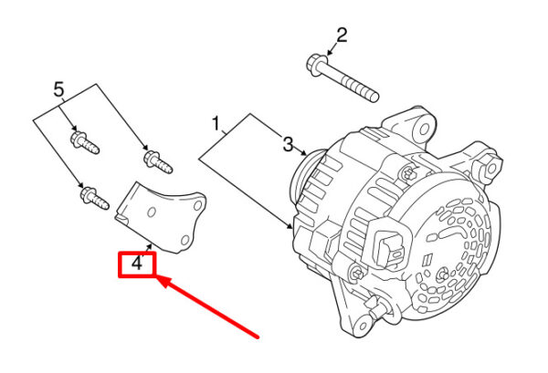 374602E120 - Hyundai Tucson NX4 MK4 Alternator Mount 374602E120, Original