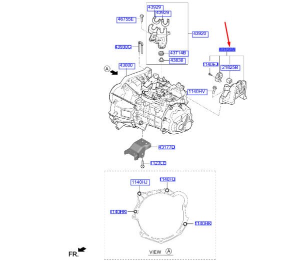 4312026260 - Hyundai Kona MK1 Transmission Mount 4312026260, Original