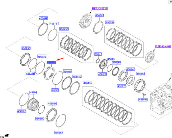 4563126000 - Hyundai Tucson NX4 MK4 Low/Reverse Brake Return Spring 4563126000