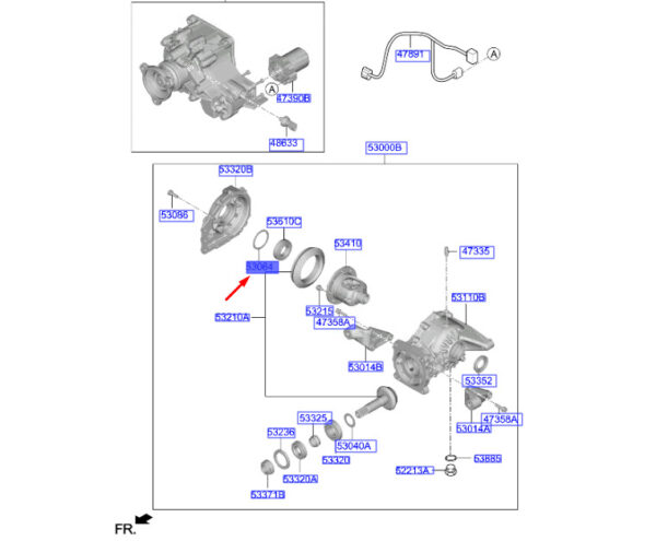 5306439470 - Hyundai Tucson NX4 MK4 spacer for differential rear bearing 5306439470 part