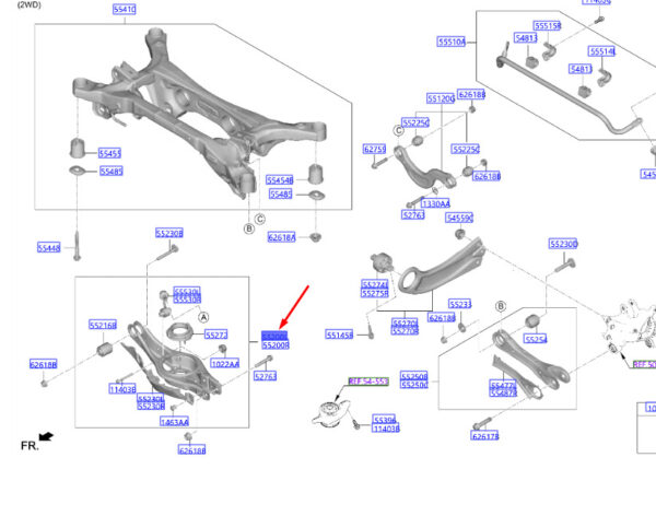 55210N9050 - Hyundai Tucson NX4 MK4 rear left lower left wing 55210N9050 NEW ORIGINAL
