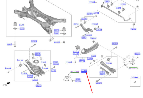 55251N9050 - HYUNDAI TUCSON NX4 MK4 REAR RIGHT STEERING ARM 55251N9050 NEW GENUINE