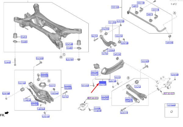 55270R2000 - Hyundai Tucson NX4 MK4 longitudinal arm rear left 55270R2000 NEW ORIGINAL