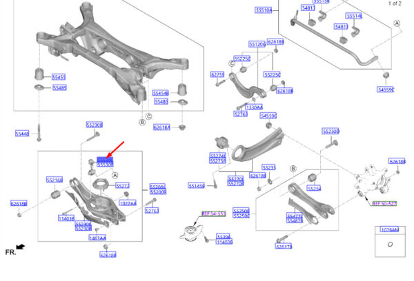 55530N9000 - Hyundai Tucson NX4 MK4 rear left stabilizer bar 55530N9000 NEW ORIGINAL