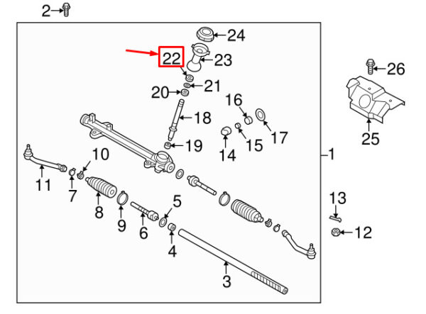 565423Q000 - Hyundai Santa Fe MK3 DM Power Steering Oil Gasket 565423Q000 NEW ORIGINAL