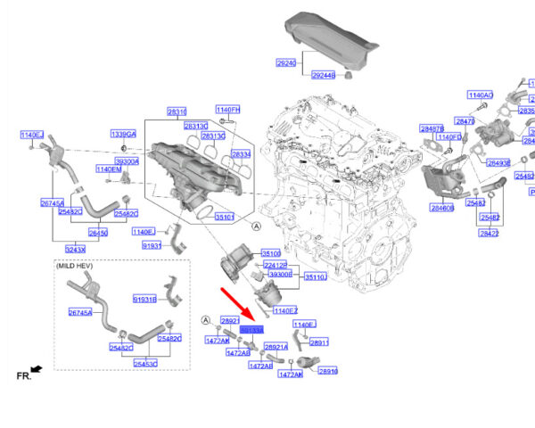 591332H000 - HYUNDAI TUCSON NX4 MK4 CHECK VALVE 591332H000 NEW GENUINE