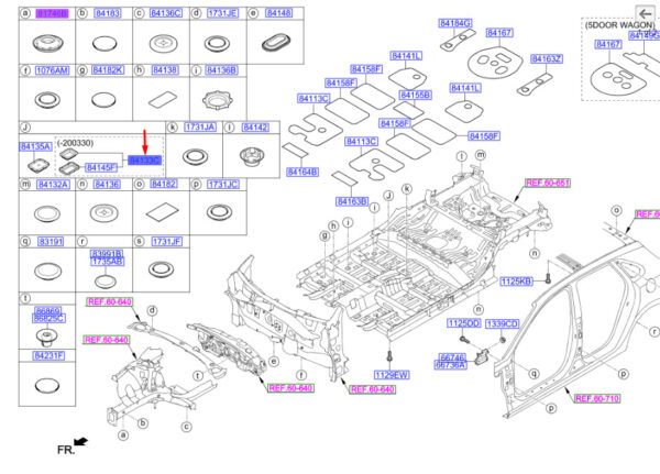 841362P000 - Hyundai i30 MK3 paint drain screw front for floor 841362P000, original part