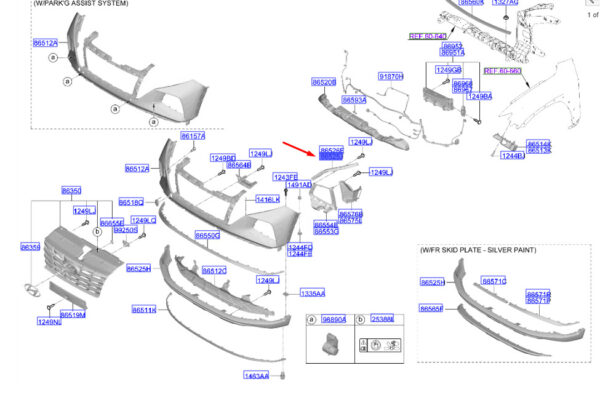 865E1N7CA0 - Hyundai Tucson NX4 MK4 Front Left Top Bumper Mount 865E1N7CA0 NEW