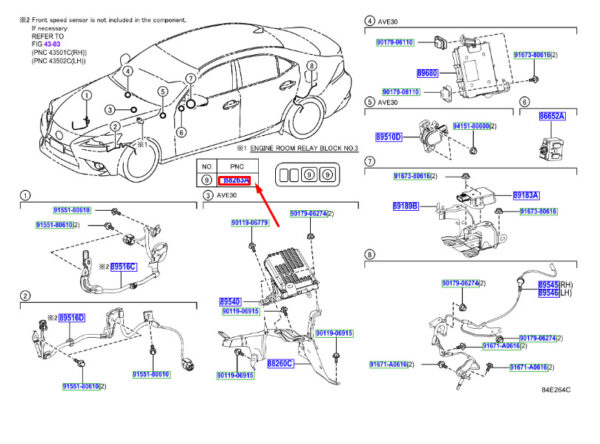 8826321010 - LEXUS IS MK3 Skid Control Relay 8826321010 NEW GENUINE