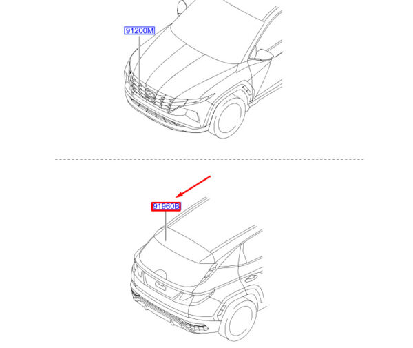91650N7110 - HYUNDAI TUCSON NX4 MK4 TAILGATE WIRING 91650N7110, NEW, GENUINE