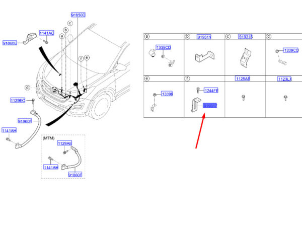 919312W070 - Hyundai Santa Fe MK3 DM Diagnostic Mount 919312W070 NEW ORIGINAL
