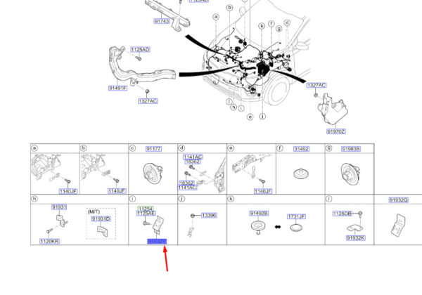 91931C1090 - KIA SPORTAGE QL MK4 Wiring Mounting Bracket 91931C1090 NEW GENUINE