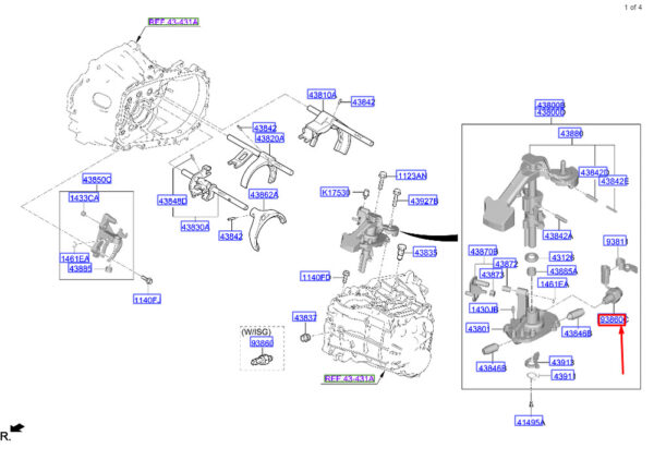 9386026600 - Hyundai Tucson NX4 MK4 Reverse Light Switch 9386026600, Original Part