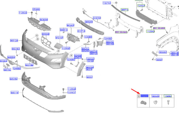 95720K4010W9Y - Hyundai Kona Electric MK1 Front Parking Sensor 95720K4010W9Y NEW ORIGINAL