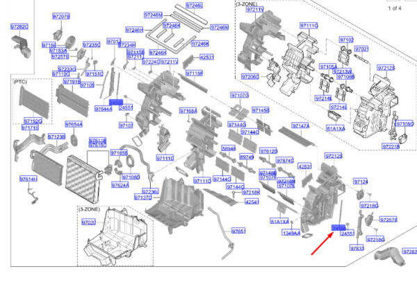 97101P2000 - Hyundai Tucson NX4 Heating System Gear 97101P2000 NEW ORIGINAL