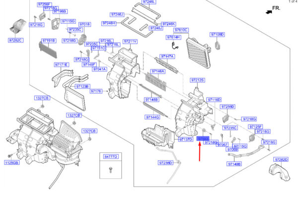 97155C7000 - Hyundai Kona MK1 Heating Housing Mount 97155C7000, Original