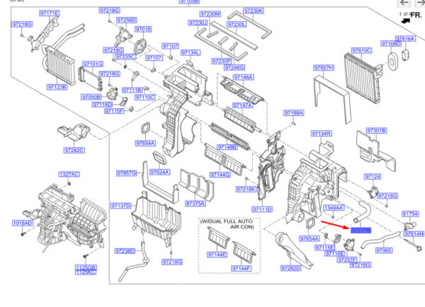 972172W400 - Hyundai Santa Fe MK3 Cooling Hose Left Steering 972172W400 NEW ORIGINAL