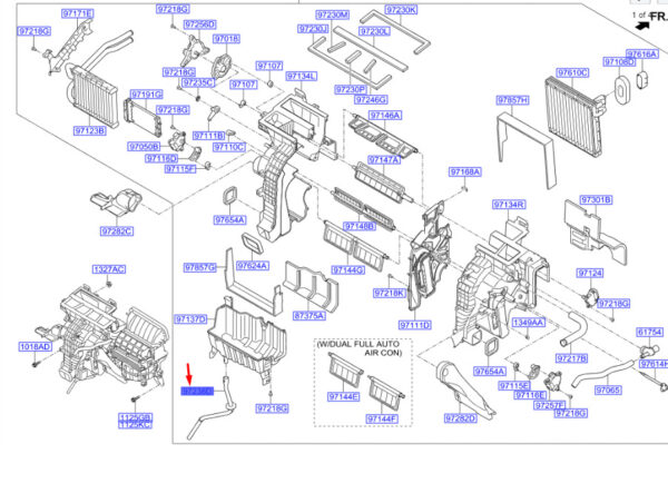 972842W000 - Hyundai Santa FE MK3 heating drain hose 972842W000, original part
