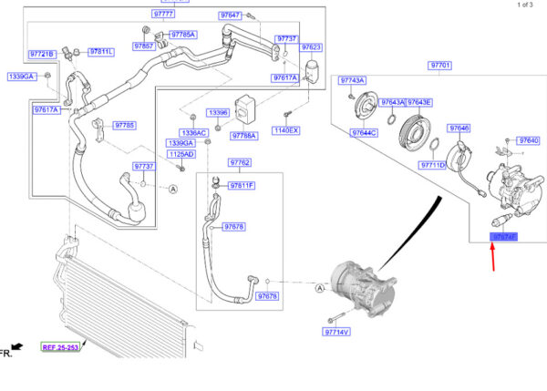 97674D3000 - Hyundai Kona MK1 Air Conditioning Compressor Control Valve 97674D3000, Original