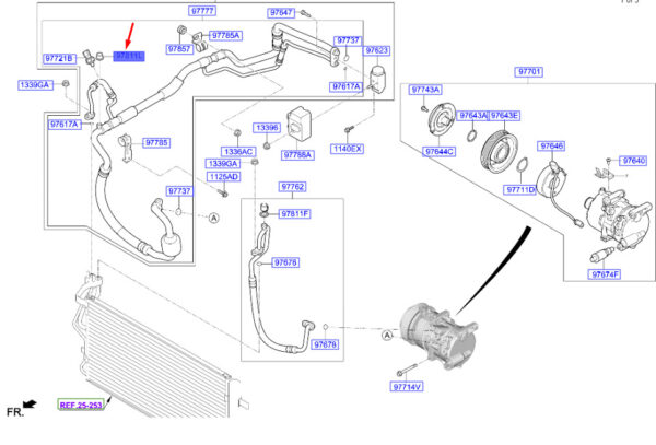 97811H5000 - Hyundai Kona MK1 Charging Valve Low Cap 97811H5000, Original Part
