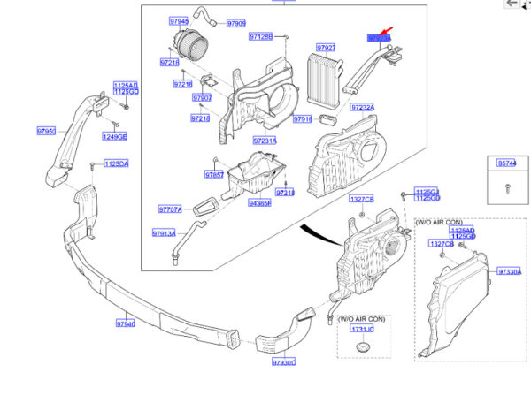 979232W000 - Hyundai Santa Fe MK3 Air Conditioning Intake Fluid Line 979232W000 NEW GENUINE
